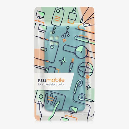 kwmobile Case Compatible with Samsung Galaxy A51 Case - Protective Slim TPU Phone Cover - Soft Matte Finish - Teal Matte - color: teal matte, size: Galaxy A51