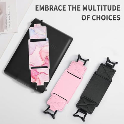 MoKo 2 Pack Hand Strap for 6-8" Kindle eReaders Tablets, Pink+Marble Pink - color: Pink+Marble Pink