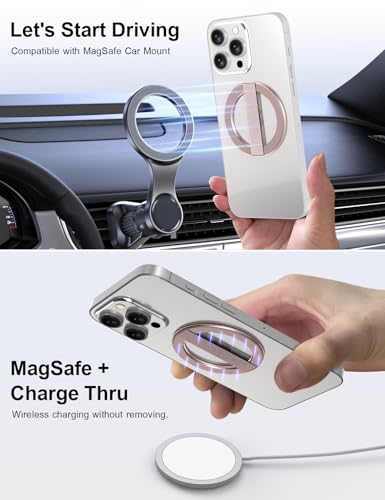 AirLoop Ultra Thin Phone Grip, Magnetic Finger Strap (ROG) - color: Rosegold