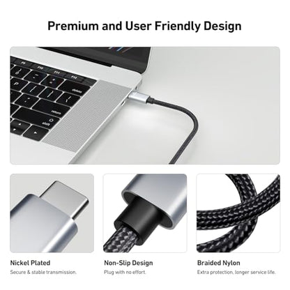 BENFEI USB C to HDMI 15 Feet Cable [4K@60Hz, Aluminum Shell, Nylon Braided], Thunderbolt 3/4/5 Compatible with iPhone 15 Pro/Max, MacBook Pro/Air 2023, iPad Pro, Surface Book 2, Galaxy S23 and More - size: 15 Feet, style: 4K@60Hz