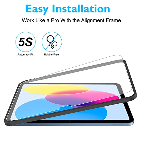 Mothca Matte Glass Screen Protector for iPad 11-inch A16 2025 (11th Generation) / iPad 10th Generation 10.9-inch 2022 Anti-Glare & Anti-Fingerprint Tempered Glass (Not Privacy) with Alignment Frame - size: iPad 11th 11"/iPad 10th 10.9"