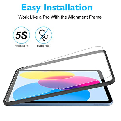Mothca Matte Glass Screen Protector for iPad 11-inch A16 2025 (11th Generation) / iPad 10th Generation 10.9-inch 2022 Anti-Glare & Anti-Fingerprint Tempered Glass (Not Privacy) with Alignment Frame - size: iPad 11th 11"/iPad 10th 10.9"