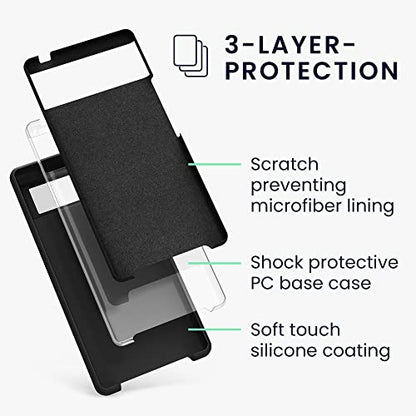 kwmobile Case Compatible with Google Pixel 6 Case - TPU Silicone Phone Cover with Soft Finish - Black - color: black, size: Pixel 6