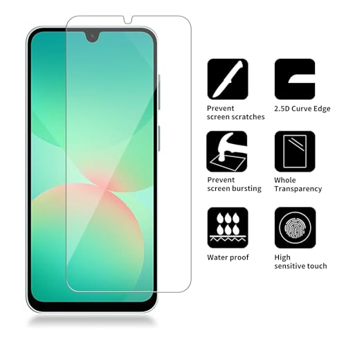 4 Pack Glass Screen Protector Compatible for Samsung Galaxy a26 5G / SM-A266M/DS [9H Hardness]-HD Screen Tempered Glass, Scratch Resistant,Easy Install [Case Friendly] - size: Galaxy A26 5G