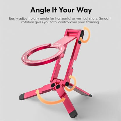 ULANZI MA60 Phone Tripod for Magsafe, Aluminium Mini Phone Stand Red - color: Red