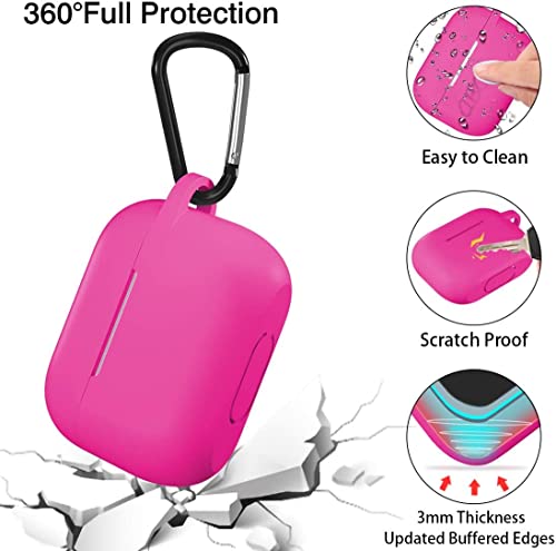 Lerobo for AirPod Pro Case, Soft Silicone Cover with Keychain, Rose Pink - color: Rose Pink