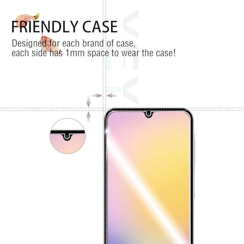Galaxy A25 HD Clear Tempered Glass Screen Protector + Camera Lens Protectors, [2+2 Pack] [3D Glass] [Anti-Glare] [Bubble-Free] Screen Protector Glass For Samsung Galaxy A25 - size: Galaxy A25