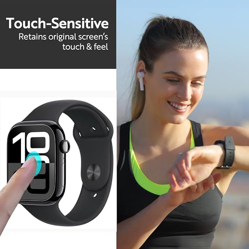 ArmorSuit 6 Pack Screen Protector for Apple Watch Series 11 46mm, Series 10 (46mm) Dry-Shield Self-Repairing HD Clear TPU Film - Dry Installation - size: 46mm