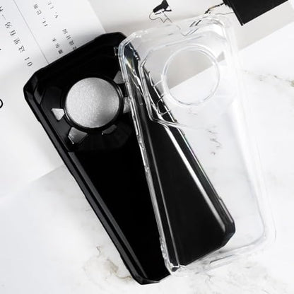 Case for DOOGEE Blade 20 Play 5G Phone Case with Tempered Glass Screen Protector,Silicone Soft Flexible Bumper Shockproof TPU Protective Cover-Clear