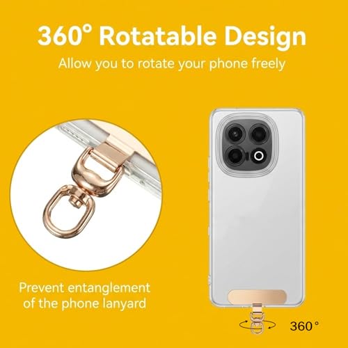 Xthrotsenk Rotatable Metal Lanyard Patch Cell Phone Lanyard Tab Phone Tether Tab Stainless Steel Phone-Lanyard-Tether-Tabs for All Full Cellphone Cases (3 Styles)