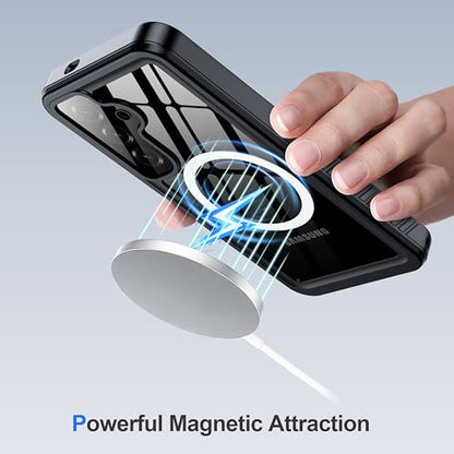 ANTSHARE IP68 Waterproof Case for Samsung Galaxy S25, Black/Clear - color: Black/Clear, size: S25