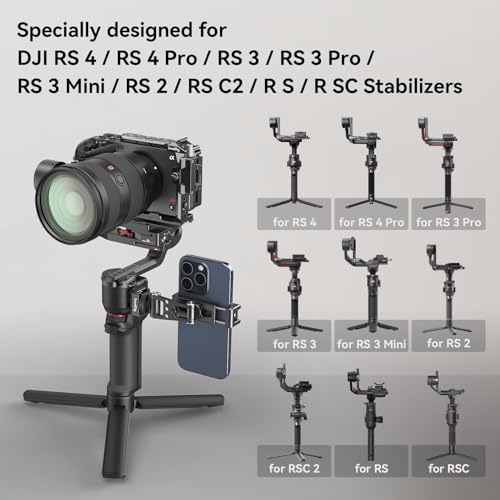 SmallRig Adjustable Phone Mount for DJI Stabilizers - style: with Cold Shoe Mount