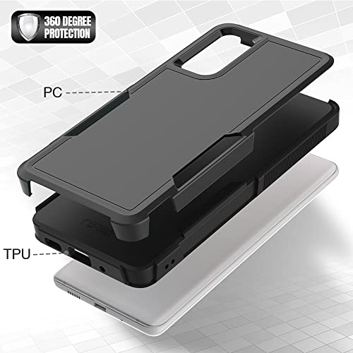 for Samsung Galaxy S20 FE 5G Case: Dual Layer Protective Heavy Duty Cell Phone Cover Shockproof Rugged with Screen Protector - Military Protection Bumper Tough - Samsung Galaxy S20 FE 5G, Black - color: Black (PC) + Black (TPU)