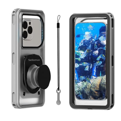 Waterproof Phone Pouch, Heavy Duty Hard Phone Case with Lanyard Compatible with iPhone 17 Pro Max/16/15/14, Galaxy S25 Support Touch Function Black - color: Black