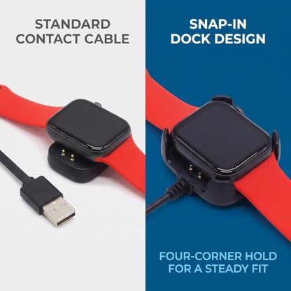 2Pcs Smart Watch Charger Intelligent Watch Magnetic Charger Dock Holder Stand USB Chargeable Charging Cable Adapter