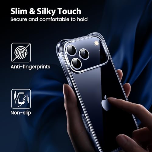 Mkeke Compatible with iPhone 17 Pro Case Clear [Not-Yellowing] [Military-Grade Drop Protection] Shockproof Protective Phone Bumper 6.3 inch 2025 - size: for iPhone 17 pro 6.3"