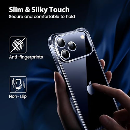 Mkeke Compatible with iPhone 17 Pro Case Clear [Not-Yellowing] [Military-Grade Drop Protection] Shockproof Protective Phone Bumper 6.3 inch 2025 - size: for iPhone 17 pro 6.3"