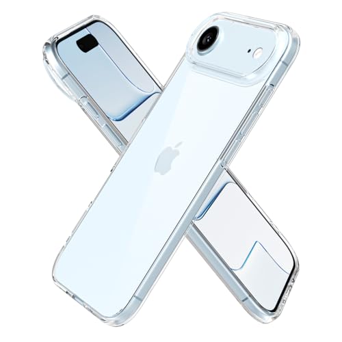 oakxco Clear Phone Case for iPhone 17 Air Case, Thin Slim Transparent Hard Plastic Back & Soft Silicone Bumper, Cute Non Yellowing Hybrid Matte TPU Frame Protective Cover for Women, Crystal Clear - color: Clear, size: 17 Air