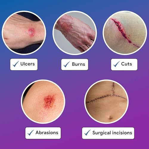 Honey Hydrogel Sheet Dressing 4.7"x3.4" - 10 Hydrogel Sheets with 30% Medical Grade Honey for Wounds - Good for Ulcers, Surgical Wounds, Donor Sites, Cuts, Abrasions, and More