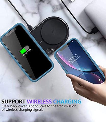 Diverbox for iPhone Xr Case [Shockproof] [Dropproof] [Dust-Proof],Heavy Duty Protection Phone Case Cover for Apple iPhone XR - color: Blue-3in1