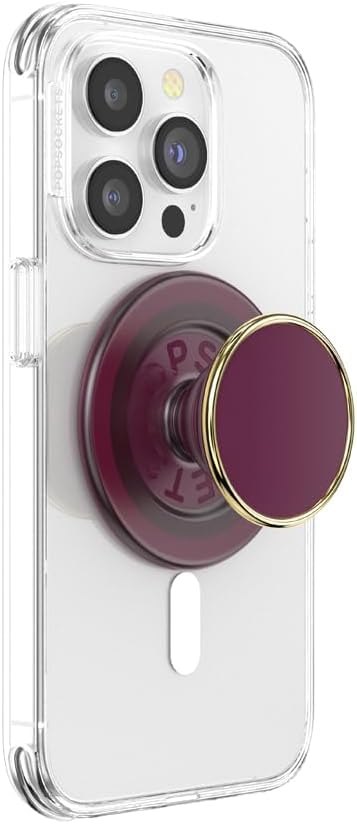 PopSockets Phone Grip for MagSafe, Magnetic Holder- Red Wine - color: Red Wine Enamel, style: MagSafe