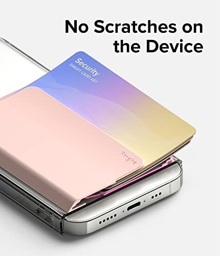 Ringke Side Slot Card Holder for Phone Case, Business Card Holder for Women, Men, ID Credit Card Holder Stick on, Phone Wallet Compatible with iPhone, Galaxy, and Pixel - Peach Pink (2 Pack) - color: Peach Pink (2 Pack)