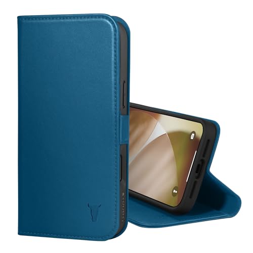 TORRO Leather Case Compatible with iPhone 17 Pro 6.3" 2025 - Premium Leather Wallet Flip Case with Kickstand and Card Slots (Compatible with Official MagSafe Chargers) - Blue - color: Blue, size: iPhone 17 Pro