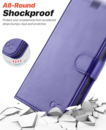 OCASE for iPhone Air Detachable Wallet Case with Card Holder, 2 in 1 PU Leather Flip Folio with RFID Blocking Stand Wrist Strap Shockproof Phone Cover 6.5 Inch 2025, Purple - color: Purple, size: iPhone Air