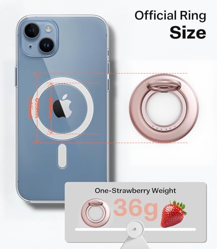 TORRAS 2025 Flagship Magnetic Phone Grip Ring Holder Kickstand, Dusty Rose - color: Dusty Rose Gold