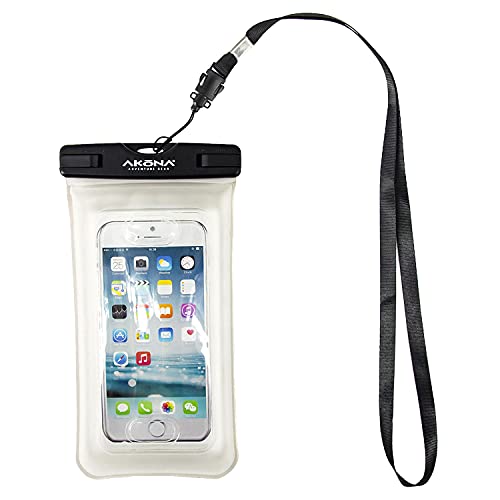 AKONA Gobi. A Floating Waterprood Case for Cell Phone. iPhone Xs/XS MAX/XR/8/8plus, Samsung Galaxy s10/s9, Google Pixel 2, HTC LG Sony Moto, Up to 7.0" - Clear - color: Clear