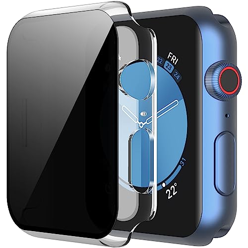 Misxi Privacy Case for 44mm Apple Watch SE3/SE2/SE/Series 6/5/4 - color: Transparent, size: 44mm