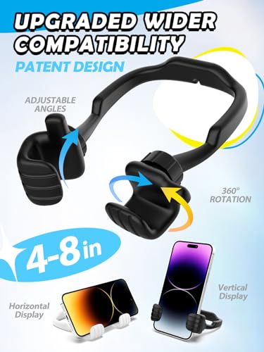 Stocking Stuffers for Teens Boys Girls Adults Cell Phone Stand Adjustable - color: Black & White
