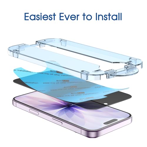 amFilm OneTouch for iPhone 17 Privacy Screen Protector 6.3'' 2025 - size: 17-6.3”