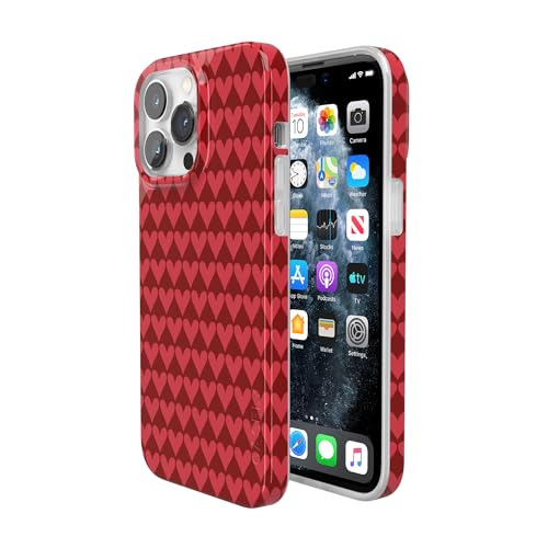 Casely iPhone 14 Pro Case | Crazy in Love | Red Hearts | Compatible with MagSafe | Classic Ultra Slim Design - color: Crazy in Love | Red Hearts, size: iPhone 14 Pro