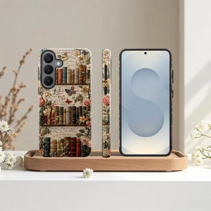 Compatible with Samsung Galaxy S26 Case,Glossy Case All-Round Protection Shockproof Anti-Scratches TPU Cover,Cases for Man Woman-Antique Bookshelf - color: Antique Bookshelf, size: Galaxy S26