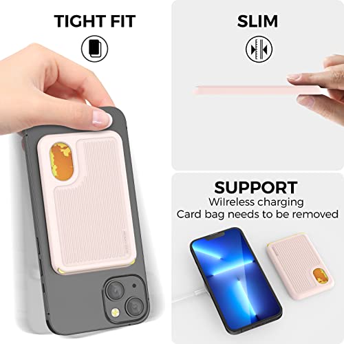 AHASTYLE Card Holder for Back of All iPhone Series - color: B- Pink