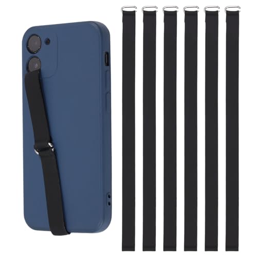 6Pcs Silicone Elastic Phone Holder Strap Anti-Slip Universal Phone Grip Finger Loop for Case Flexible No Adhesives Discreet Grip