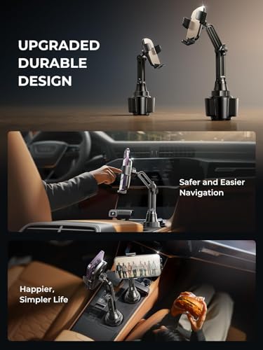 LISEN Car Phone Holder Mount (Cup Holder Mount) - color: gold