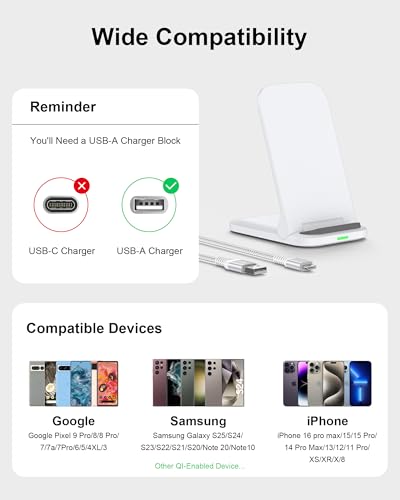 Pixel 11 Wireless Charger Stand 15W Fast Charging for Google Pixel 10 Pro