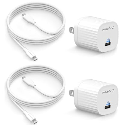 [Apple MFi Certified] 2Pack iPhone 14 Charger Fast Charging,20W USB C Block - size: 2Pack 3.3FT