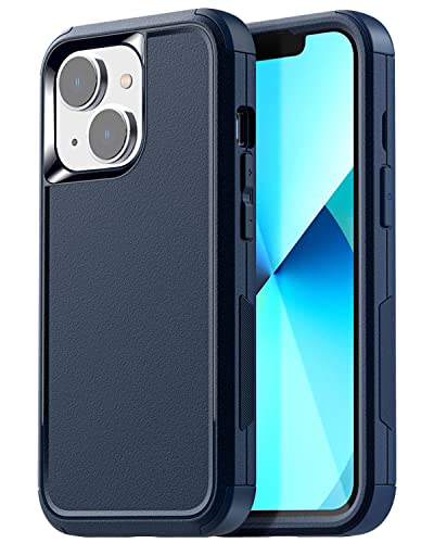 AICase Rugged Case for iPhone 13,Heavy Duty 3-Layer Pocket-Friendly Durable Military Grade Protection Shockproof/Drop Proof Protective Cover for iPhone 13 6.1 inch_2 Navy Blue - color: Navy Blue