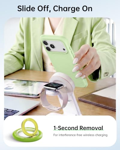 SYNCWIRE Magnetic Phone Ring Holder, for MagSafe Phone Grip Stand Kickstand - color: Kiwi Spark