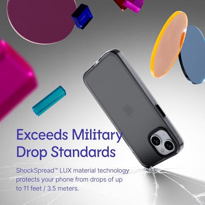 RhinoShield Clear MagSafe Compatible Case for iPhone 16 Pro | Strong Magnetic, Anti-Yellowing, Transparent, High Clarity, Shockproof, Military Grade Drop Protection - color: Ash Black, size: iPhone 16 Pro - Camera Control Button