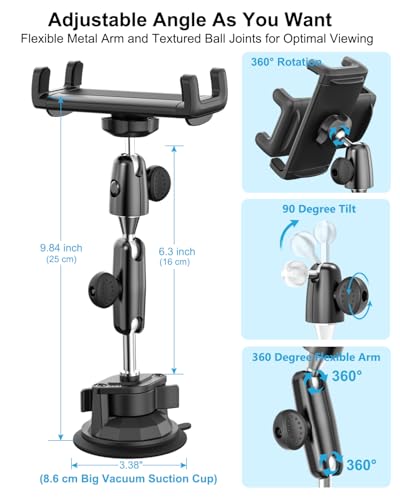 Z Fold Car Holder, Windshield Mount for Foldable Phone, Super Suction Cup
