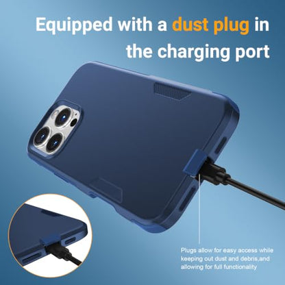 jaroco Magnetic for iPhone 16 Pro Max Case Heavy Duty Rugged Dual-Layer Blue - color: Blue, size: iPhone 16 Pro Max