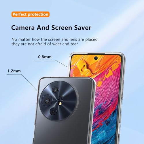 Case for TCL 60 XE NXTPAPER 5G/50 Nxtpaper 5G/50 Pro Nxtpaper 5G Phone Case，Shockproof Soft TPU Bumper and Hard PC Back Clear Case,Non-Yellowing,Drop Protection,Slim Fit Cover Case，Clear