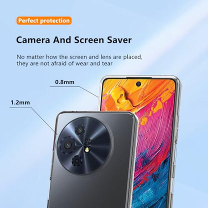Case for TCL 60 XE NXTPAPER 5G/50 Nxtpaper 5G/50 Pro Nxtpaper 5G Phone Case，Shockproof Soft TPU Bumper and Hard PC Back Clear Case,Non-Yellowing,Drop Protection,Slim Fit Cover Case，Clear