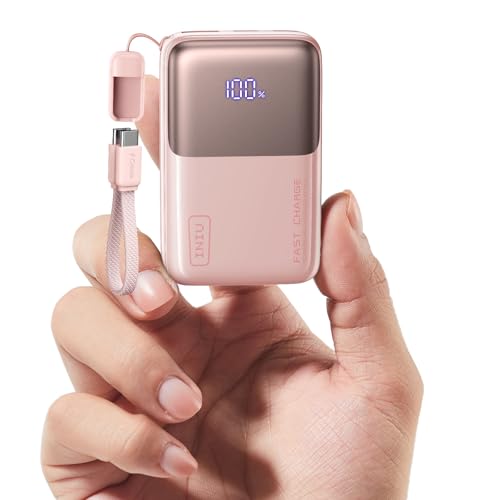 INIU Mini Portable Charger, Small 10000mAh 45W Fast Charging Power Bank - color: Light Pink
