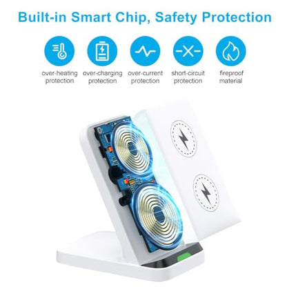 for Google Pixel 11 10 9 8 7 6 Pro XL 10a, Wireless Charger Phone Stand - color: Bright White, style: wireless charger