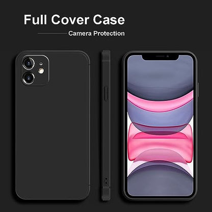 TENOC Phone Case Compatible with iPhone 11, Black Case Anti-Fingerprint Protective Bumper Matte Cover for 6.1 Inch - color: Black, size: iPhone 11